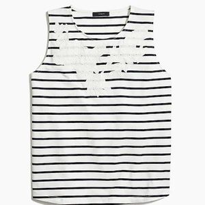 EUC Jcrew Factory tank w/ white patch embroidery M